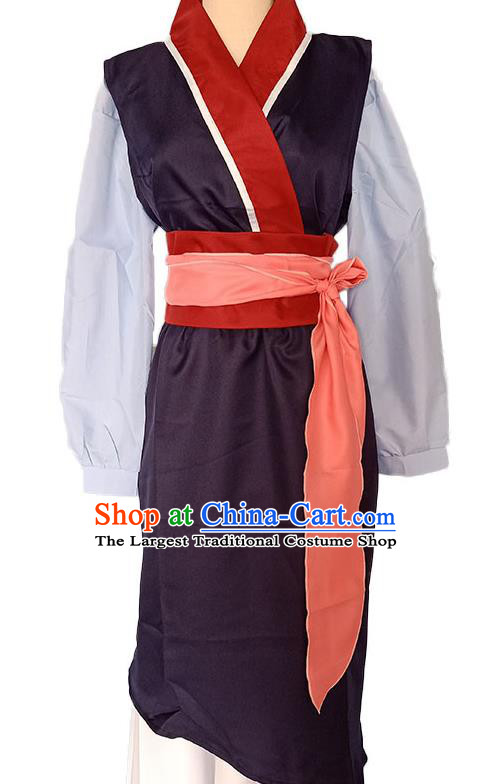 Chinese Traditional Female Swordsman Outfit Southern and Northern Dynasties Clothing Ancient Country Lady Garment Costumes