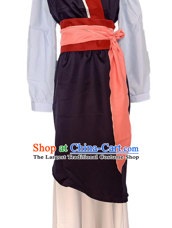 Chinese Traditional Female Swordsman Outfit Southern and Northern Dynasties Clothing Ancient Country Lady Garment Costumes