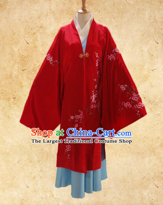 Chinese Ancient Noble Woman Garment Costumes Traditional Beijing Opera Red Outfit Peking Opera Hua Tan Clothing