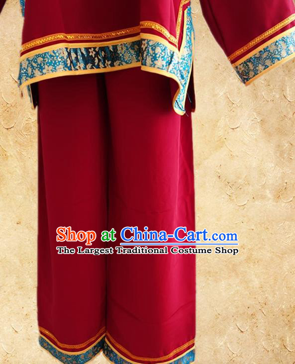 Chinese Qing Dynasty Servant Woman Clothing Ancient Court Mammy Costumes Princess Pearl Mo Mo Rong Garments