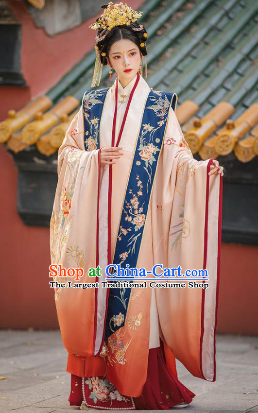 Chinese Ancient Empress Hanfu Dress Ming Dynasty Bride Garment Costumes Traditional Wedding Clothing