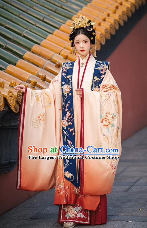 Chinese Ancient Empress Hanfu Dress Ming Dynasty Bride Garment Costumes Traditional Wedding Clothing