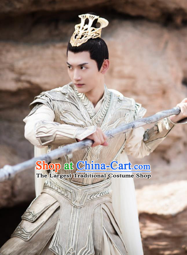 Chinese Xian Xia King Costumes Ancient Monarch Armor Clothing Drama Love Poetry Mu Guang Garment