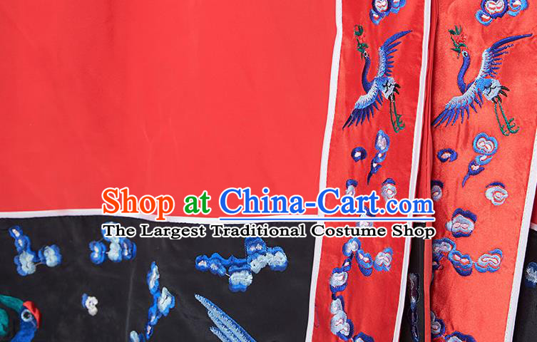 Chinese Taoist Master Costume Traditional Embroidered Red Priest Frock Taoism Ritual Robe San Qing Garment
