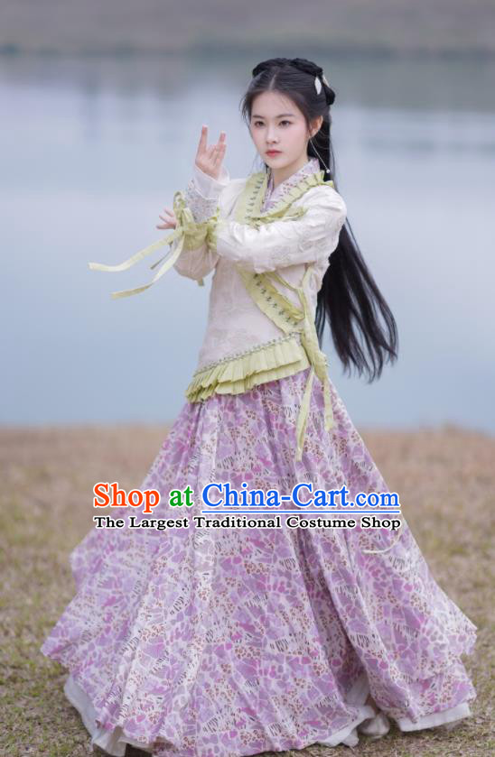 Chinese Mythical TV Series The Legend of Sword and Fairy Zhao Ling Er Costumes Ancient Apsara Dress Clothing