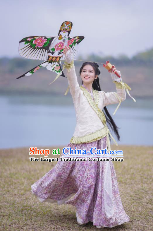 Chinese Mythical TV Series The Legend of Sword and Fairy Zhao Ling Er Costumes Ancient Apsara Dress Clothing