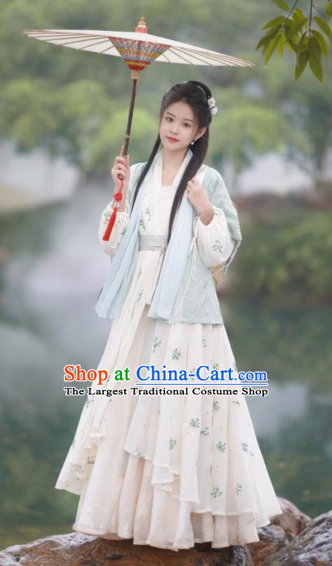 Chinese Traditional Young Lady Garment Costumes Ancient Female Swordsman Dress Clothing