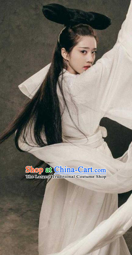 China Ancient Fairy White Dress Clothing Film A Chinese Ghost Story Nie Xiap Qian Garment Costumes