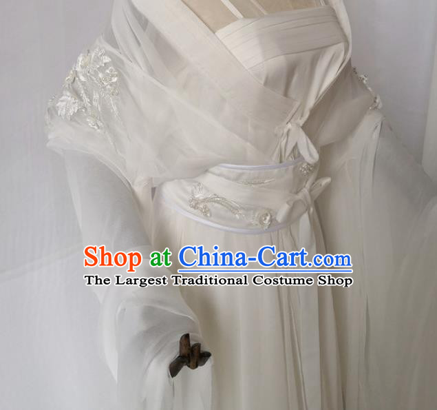 China Ancient Fairy White Dress Clothing Film A Chinese Ghost Story Nie Xiap Qian Garment Costumes