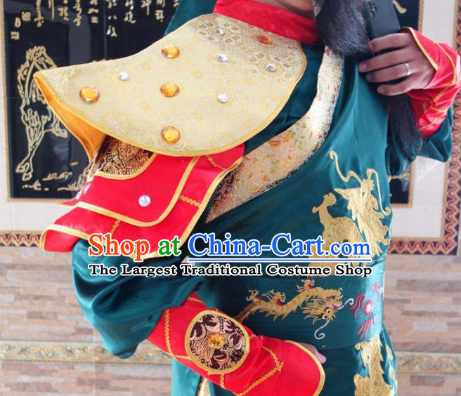 Chinese Ancient General Garment Costumes Three Kingdoms Period Swordsman Clothing Traditional Guan Yu Outfit