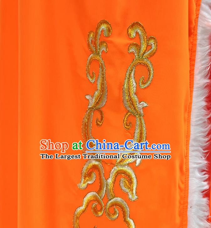 Chinese Shaoxing Opera Empress Da Yu Er Clothing Peking Opera Hua Tan Garment Costume Ancient Queen Orange Cape