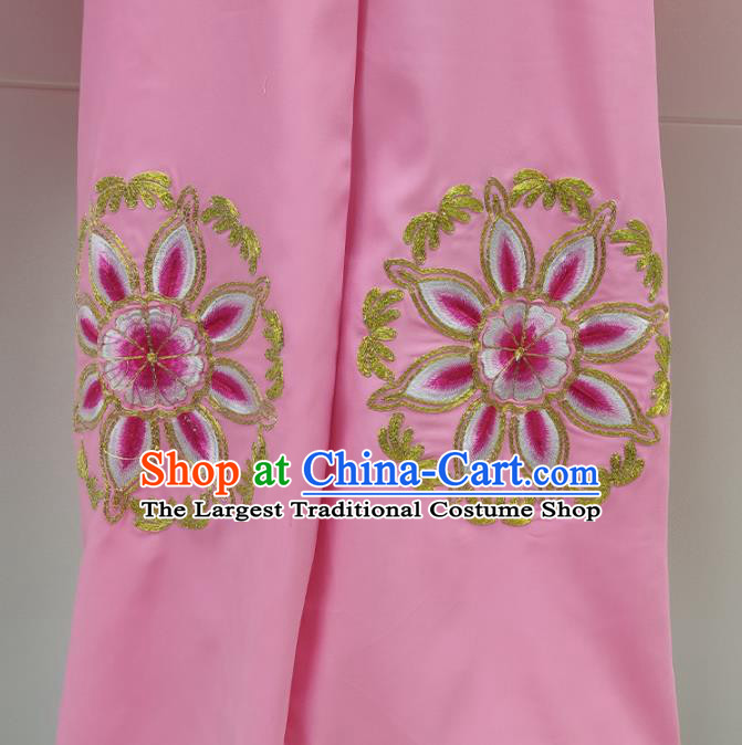 Chinese Ancient Woman Pink Cape Shaoxing Opera Meng Lijun Clothing Peking Opera Actress Garment Costume