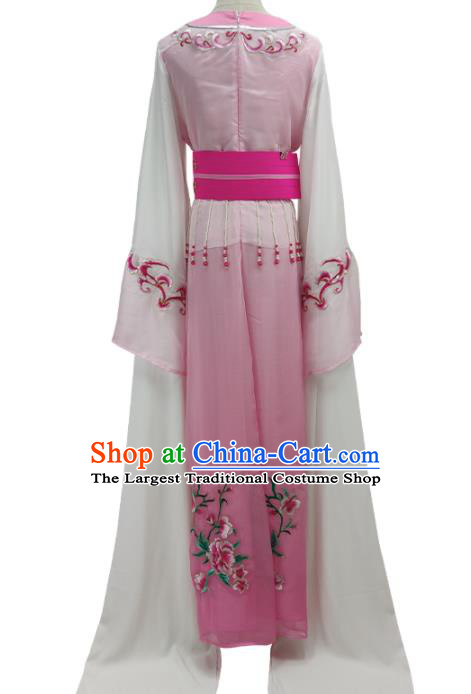 Chinese Shaoxing Opera Fairy Clothing Peking Opera Hua Tan Garment Costume Ancient Princess Pink Dress