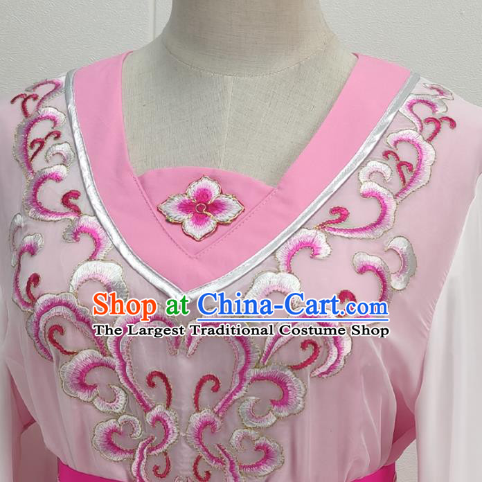 Chinese Shaoxing Opera Fairy Clothing Peking Opera Hua Tan Garment Costume Ancient Princess Pink Dress