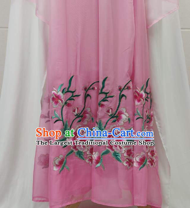 Chinese Shaoxing Opera Fairy Clothing Peking Opera Hua Tan Garment Costume Ancient Princess Pink Dress