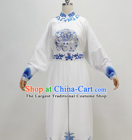 Chinese Beijing Opera Xiaosheng Garment Huangmei Opera Young Man Clothing Ancient Soldier Embroidered Costume