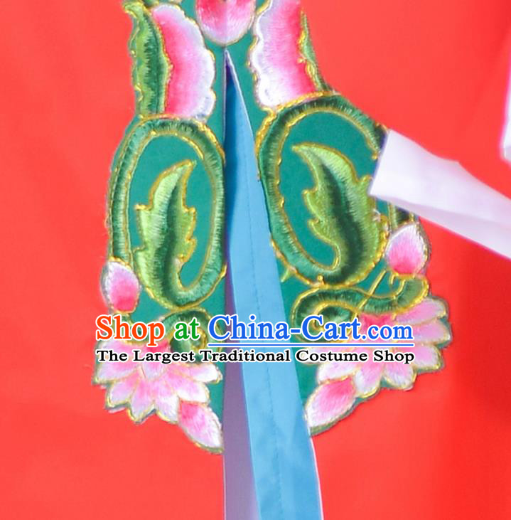 Chinese Shaoxing Opera Childe Clothing Ancient Scholar Zhao Sheng Costume Beijing Opera Young Male Red Cape