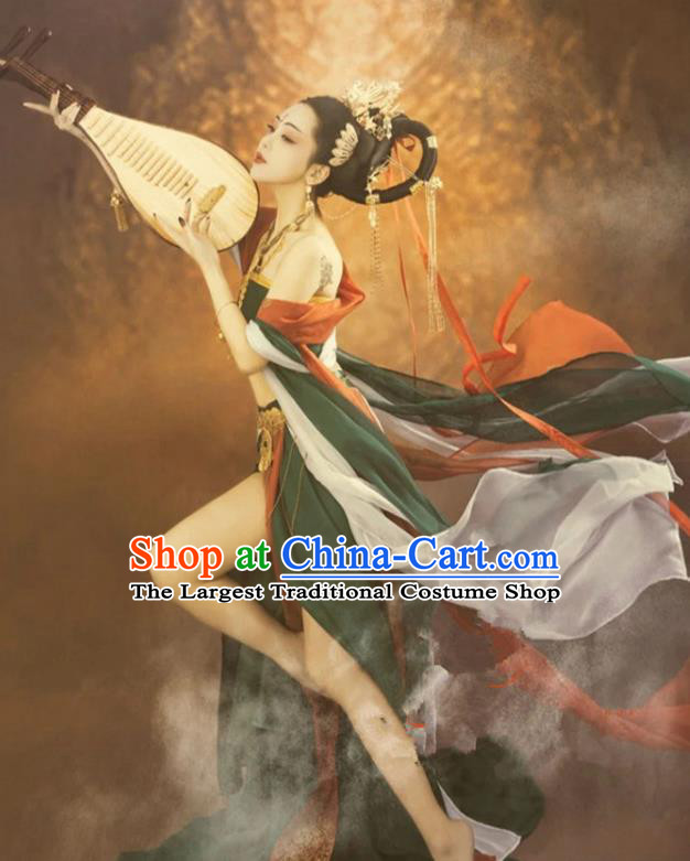 Chinese Dunhuang Flying Apsaras Dance Clothing Ancient Goddess Dress Costume