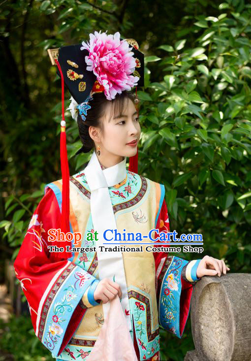 Chinese Traditional TV Series Dress Ancient Palace Infanta Garment Costumes Qing Dynasty Princess Clothing