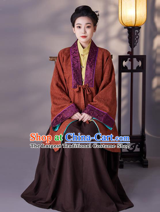 Chinese Ancient Noble Woman Garment Costumes Ming Dynasty Dowager Countess Clothing