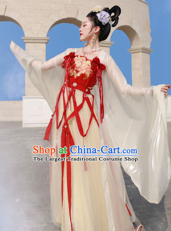Chinese Ancient Moon Goddess Clothing Drama Chang E Fairy Journey to the West Beauty Garment Costumes