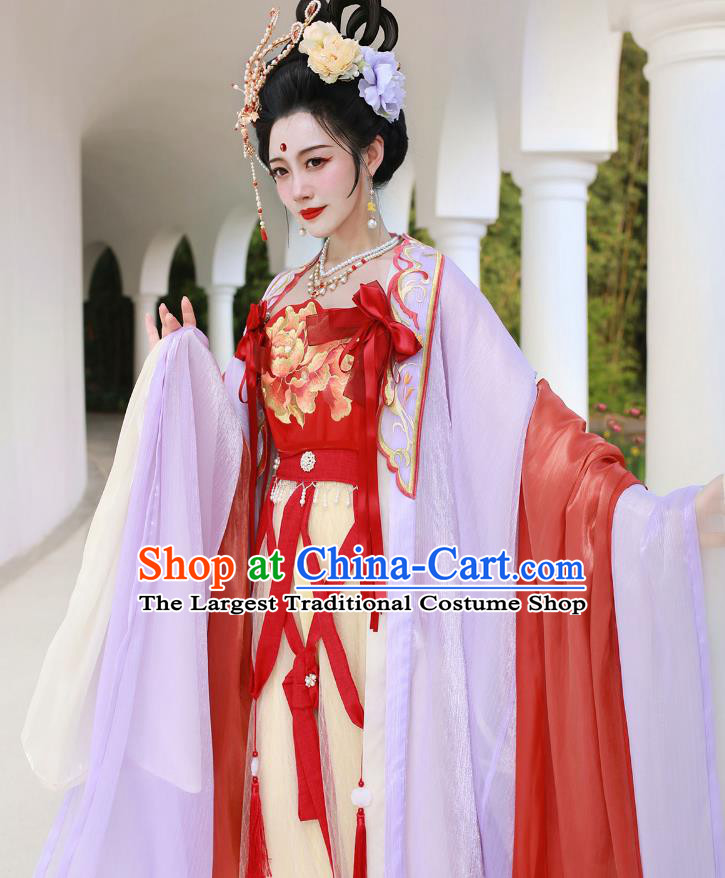 Chinese Ancient Moon Goddess Clothing Drama Chang E Fairy Journey to the West Beauty Garment Costumes