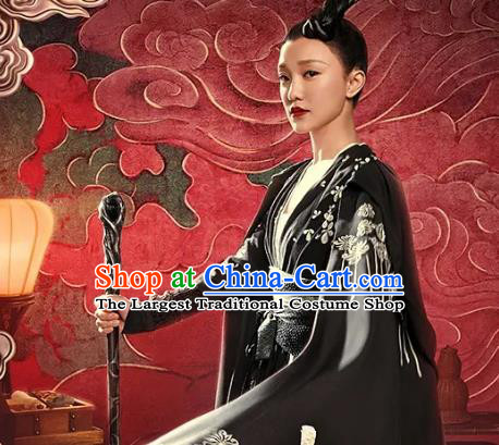 Chinese Film The Yinyang Master Female Warrior Bai Ni Costume Ancient Swordswoman Black Dress Clothing