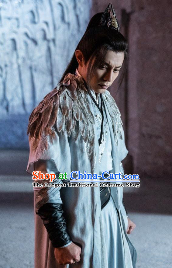 Chinese Traditional Warrior Garments Wu Xia TV Series Heros Di Fei Jing Costume Ancient Swordsman Clothing