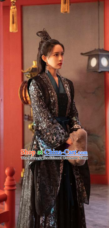 Chinese Traditional Noble Lady Dress Wu Xia TV Series Heros Lei Chun Costume Ancient Swordswoman Clothing
