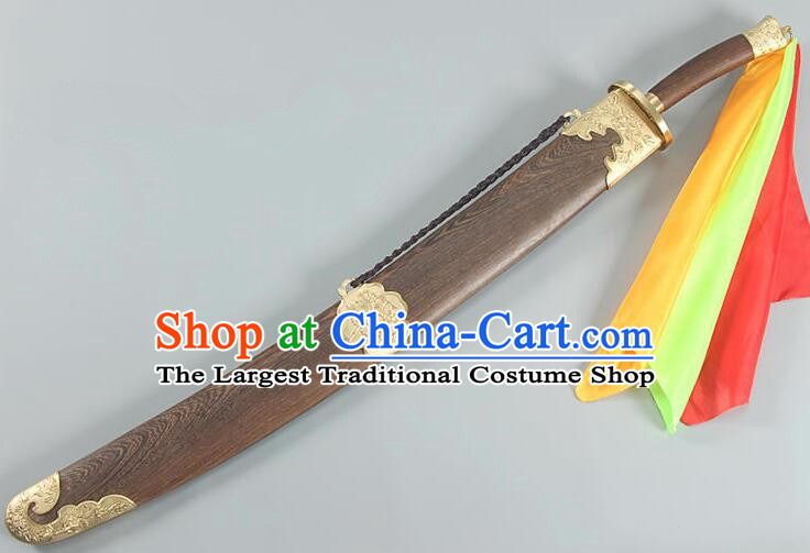Chinese Tai Chi Performance Broadsword Stainless Steel Blade Top Handmade Wushu Flexible Blade