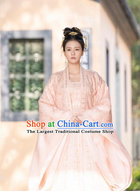 Chinese Traditional Dresses TV Series One and Only Crown Princess Cui Shi Yi Costume Ancient Noble Lady Clothing