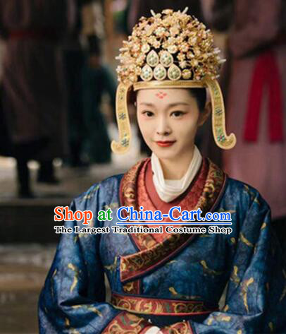 Chinese Tang Dynasty Costumes Ancient Bride and Groom Garments Feng Qi Luo Yang Wedding Clothing for Women for Men