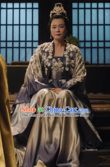 Chinese Traditional Noble Woman Garment Costume One and Only TV Series Queen Mother Dress Ancient Empress Dowager Clothing