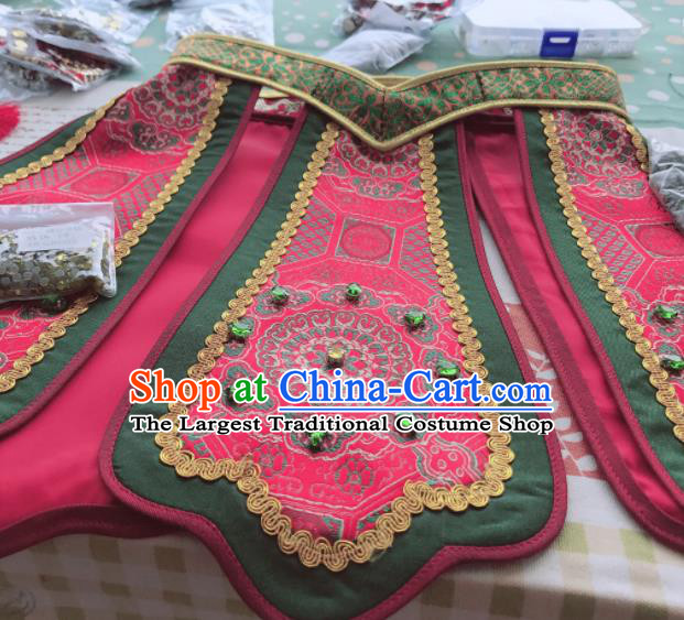 Chinese Mongolian Festival Performance Clothing Ethnic Girl Costume Mongol Nationality Performance Dress Garment and Hat