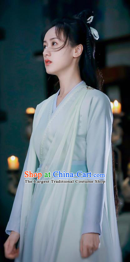 Chinese Wuxia Swordswoman Garment Costumes TV Series Love and Redemption Replica Dresses Ancient Heroine Clothing