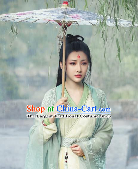 Romance Film Mermaid Bound Chinese Ancient Fairy Dress Young Swordswoman Hong Xiao Garment Costume