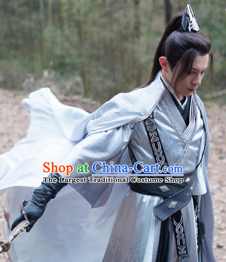 Chinese Ancient Martial Arts Master Costume Wuxia TV Series Heroes Di Feijing Clothing Traditional Swordsman Garments
