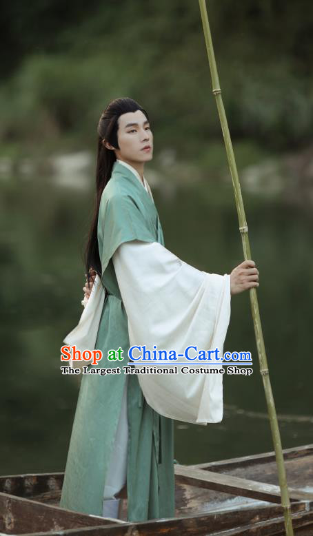 Chinese Ming Dynasty Scholar Garment Costumes Traditional Hanfu Apparel Ancient Swordsman Clothing