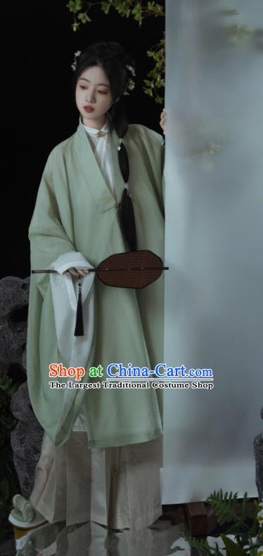 Chinese Ancient Royal Princess Clothing Traditional Green Hanfu Dresses Ming Dynasty Young Lady Costumes