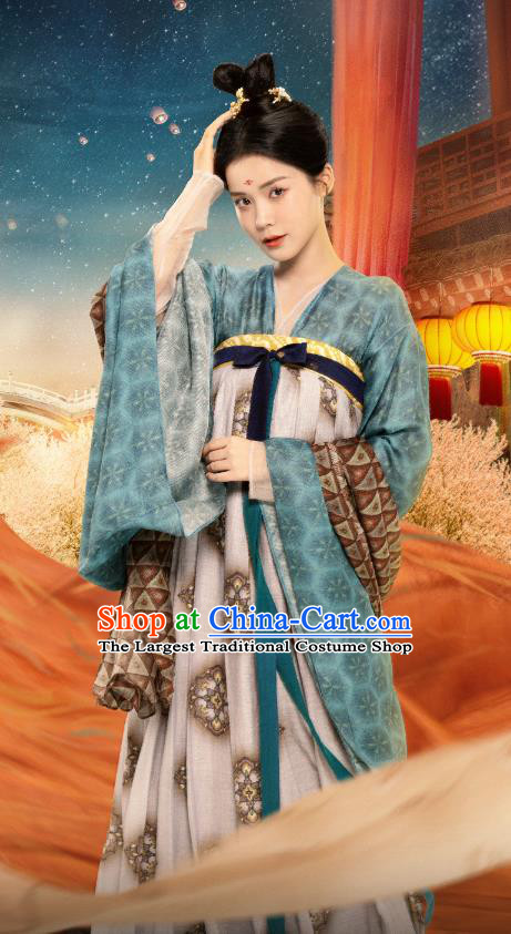 Chinese Tang Dynasty Clothing Love Between Fairy and Devil Jie Li Dress Garments Ancient Young Woman Costumes