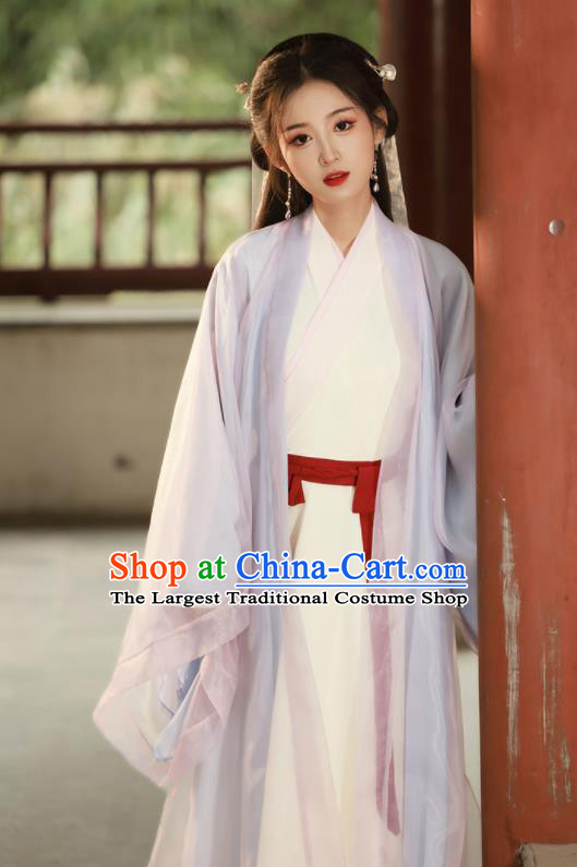 Chinese Jin Dynasty Princess Costume Ancient Swordswoman Clothing Traditional Hanfu Dress