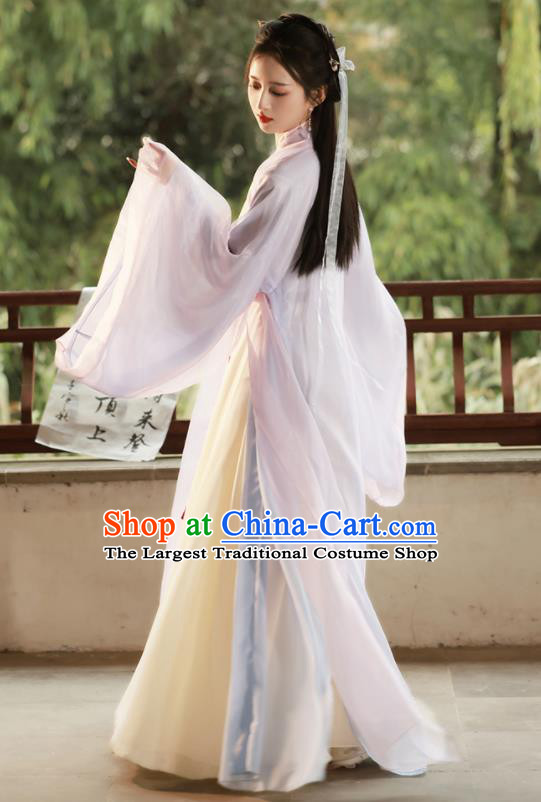 Chinese Jin Dynasty Princess Costume Ancient Swordswoman Clothing Traditional Hanfu Dress