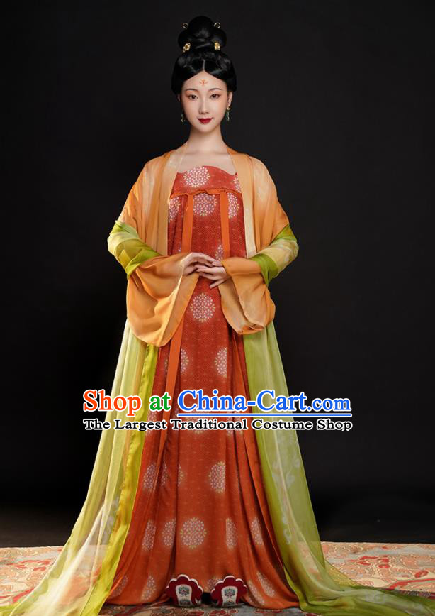 Chinese Ancient Palace Beauty Clothing Traditional Hanfu Ru Dresses Tang Dynasty Royal Princess Garment Costumes