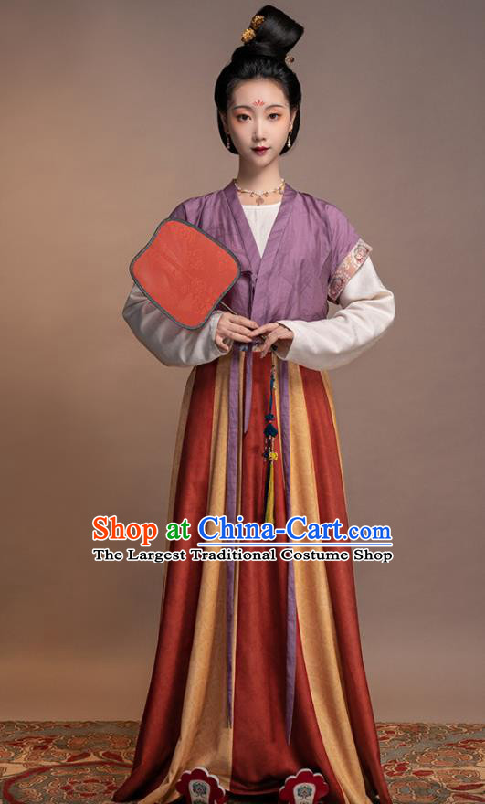 Chinese Traditional Hanfu Dress Ancient Palace Beauty Clothing Tang Dynasty Princess Garment Costumes