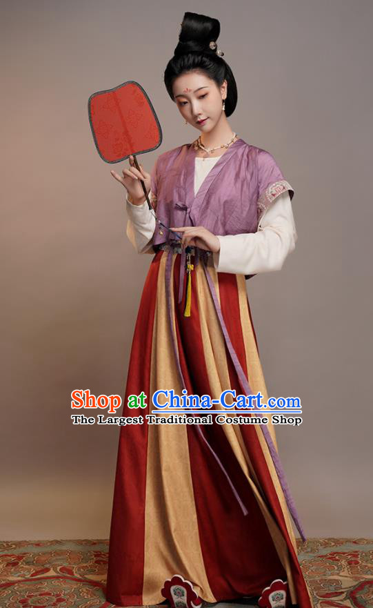 Chinese Traditional Hanfu Dress Ancient Palace Beauty Clothing Tang Dynasty Princess Garment Costumes