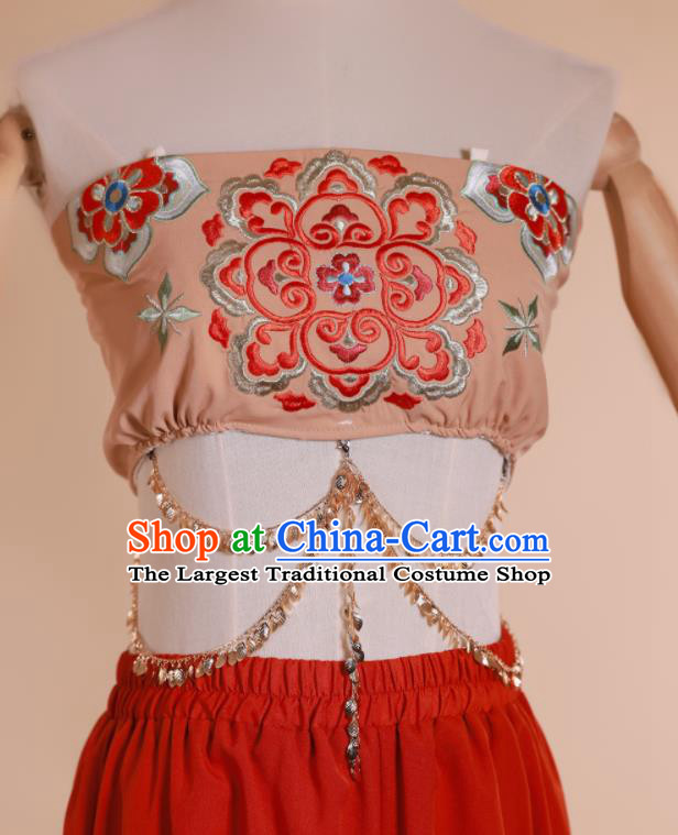 Chinese Ethnic Young Lady Garment Costumes Traditional Dance Dress Ancient Western Regions Princess Clothing and Headpieces