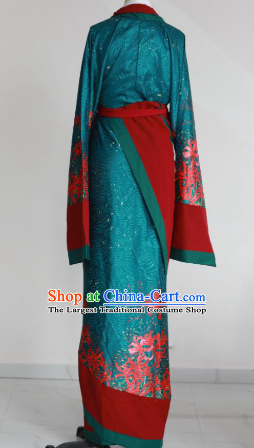 Chinese Han Dynasty Noble Mistress Garment Costumes Traditional Hanfu Curving Front Robe Ancient Empress Clothing Complete Set