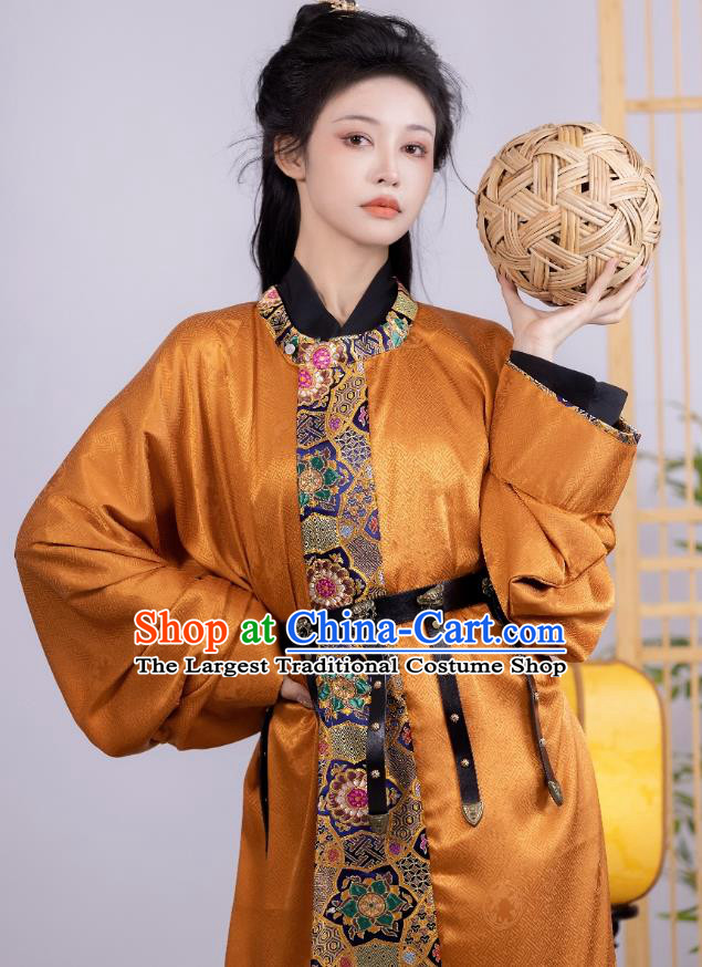 China Ancient Young Swordsman Clothing Traditional Design Brocade Hanfu Robe Tang Dynasty Costume for Women for Men