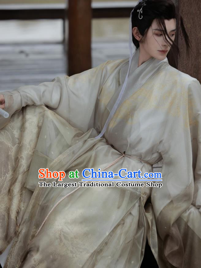 China Traditional Hanfu Robes Ancient Swordsman Costume Ming Dynasty Young Male Clothing