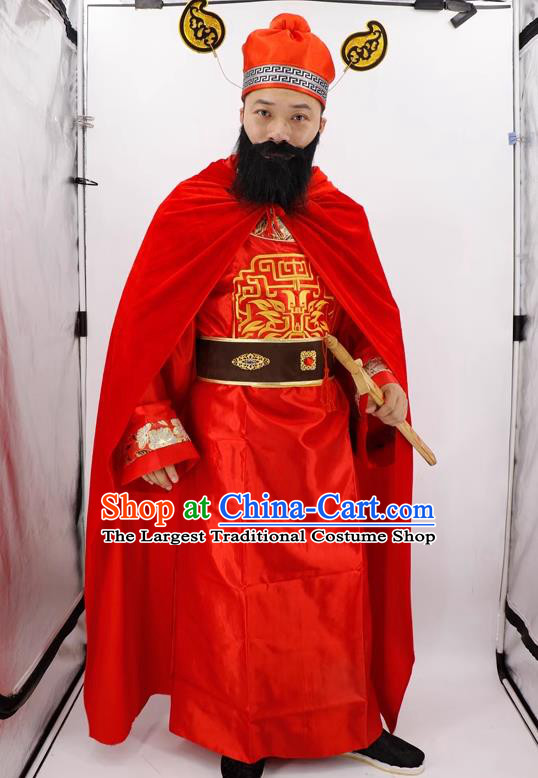Cosplay King of Hell Red Outfit Drama Journey to the West Zhong Kui Clothing Top Halloween Fancy Ball Costume